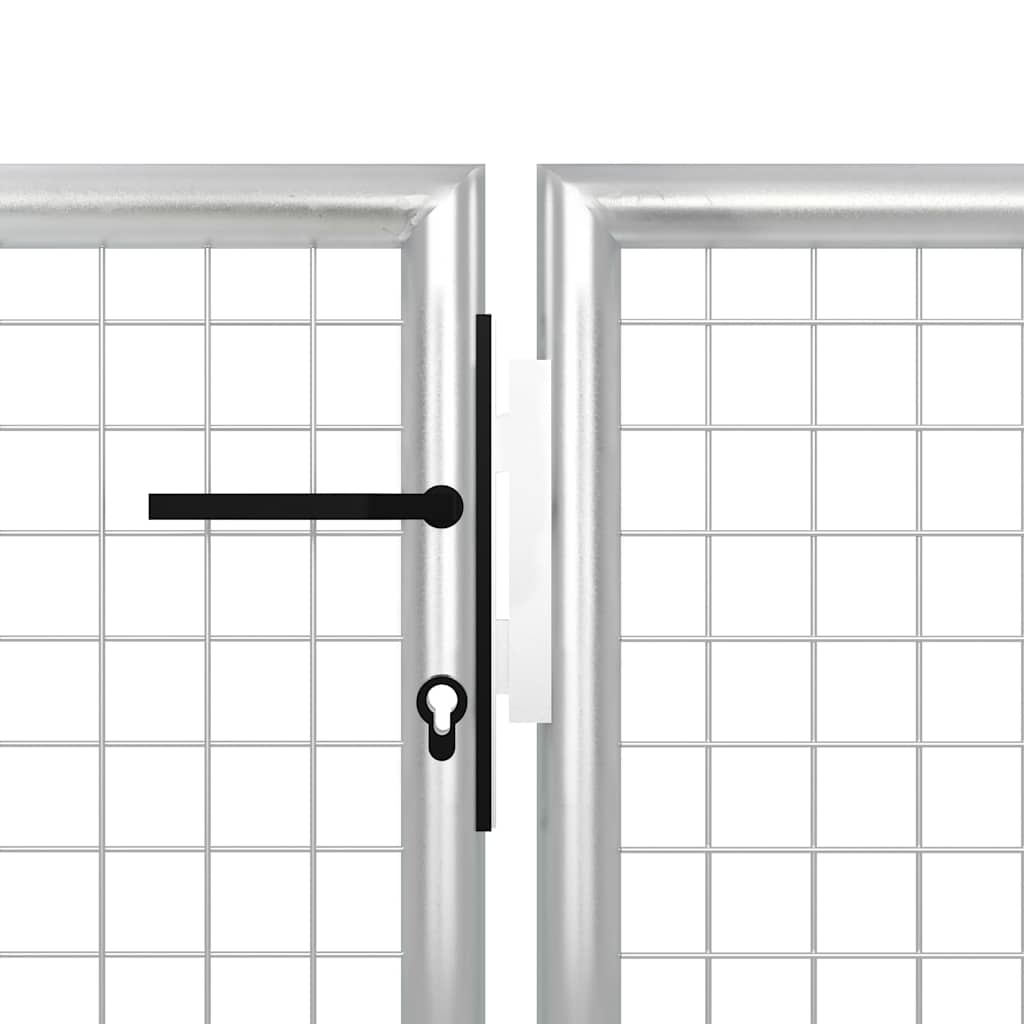 Garden Gate Steel 500x100 cm Silver
