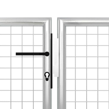 Garden Gate Steel 500x100 cm Silver