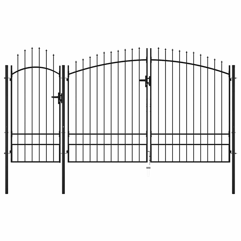 Garden Gate Woerden Steel 1.95x4 m Black