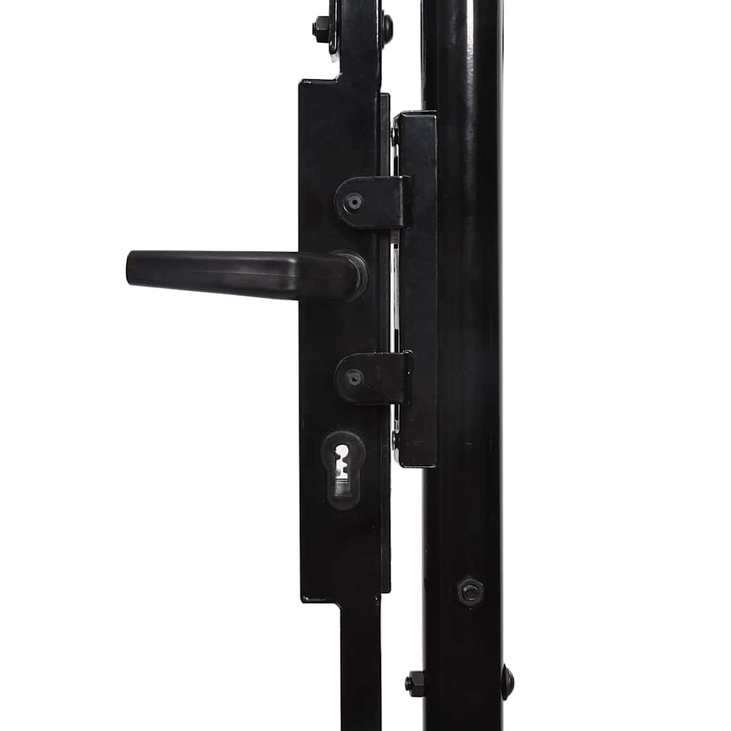 Garden Fence Gate with Arched Top ASSEN 200 x 400 cm Steel