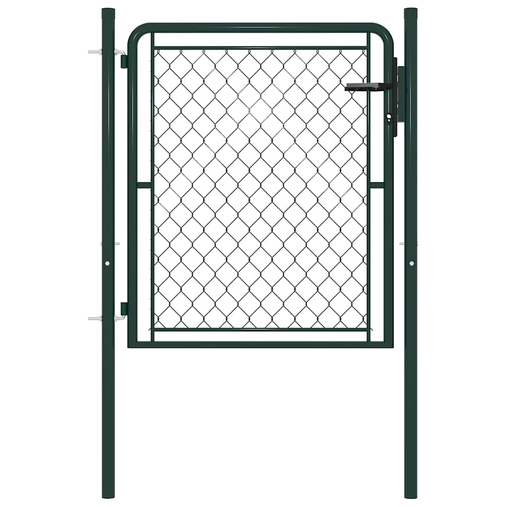 Garden Gate Steel 100x75 cm Green