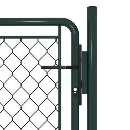 144402 vidaXL Garden Gate Steel 100x75 cm Green