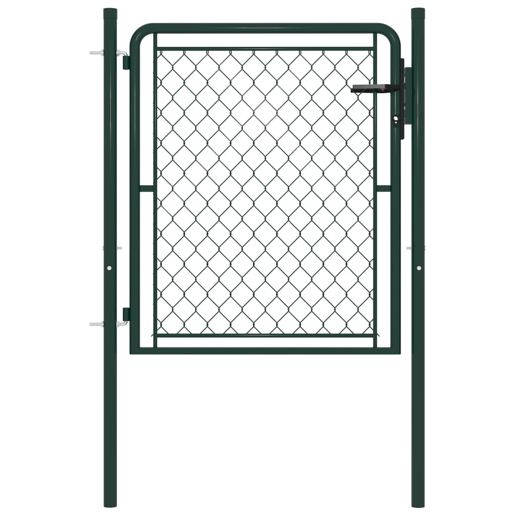 Garden Gate Steel 100x100 cm Green