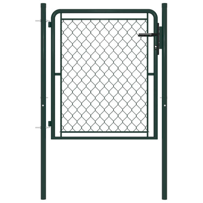 Garden Gate Steel 100x100 cm Green