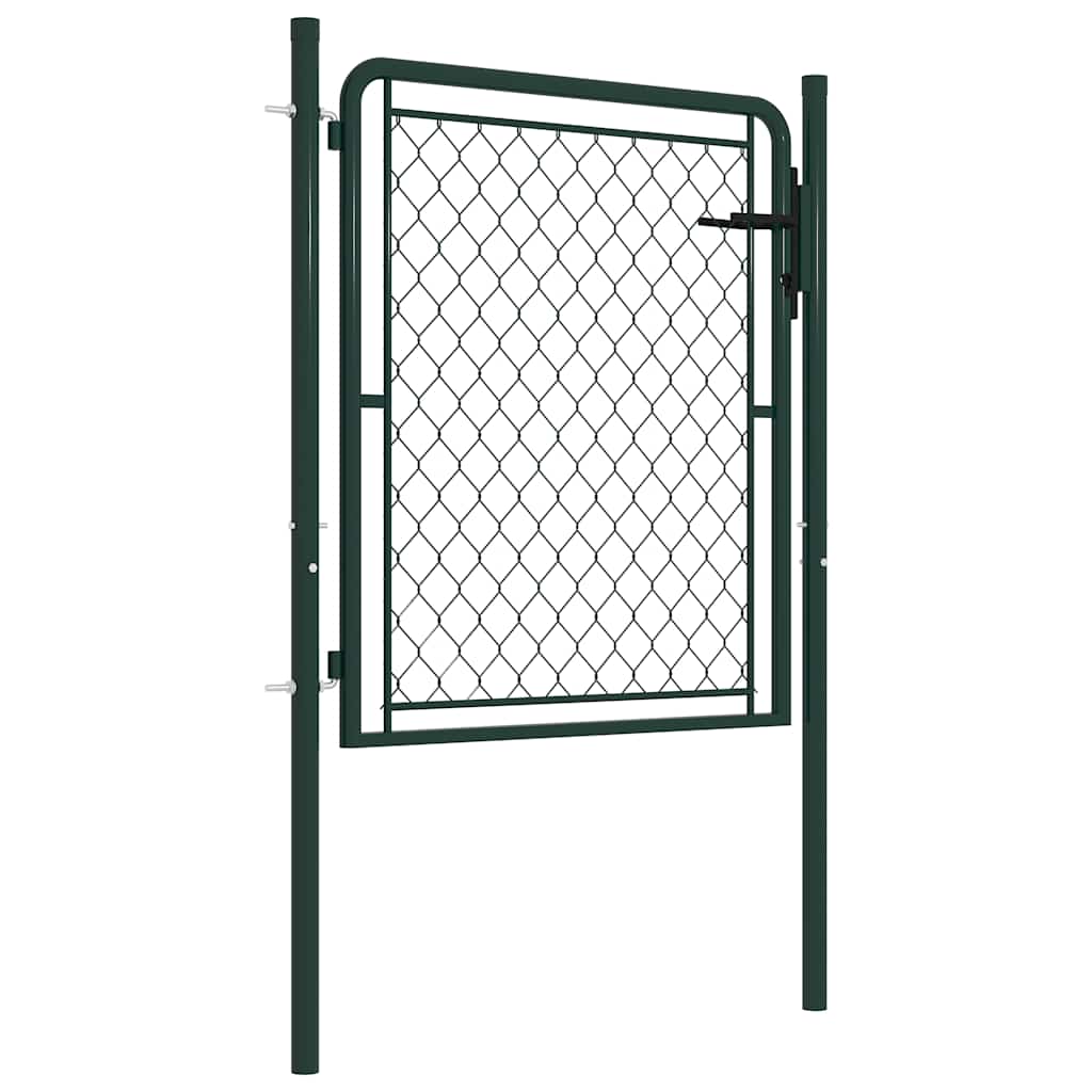 Garden Gate Steel 100x100 cm Green