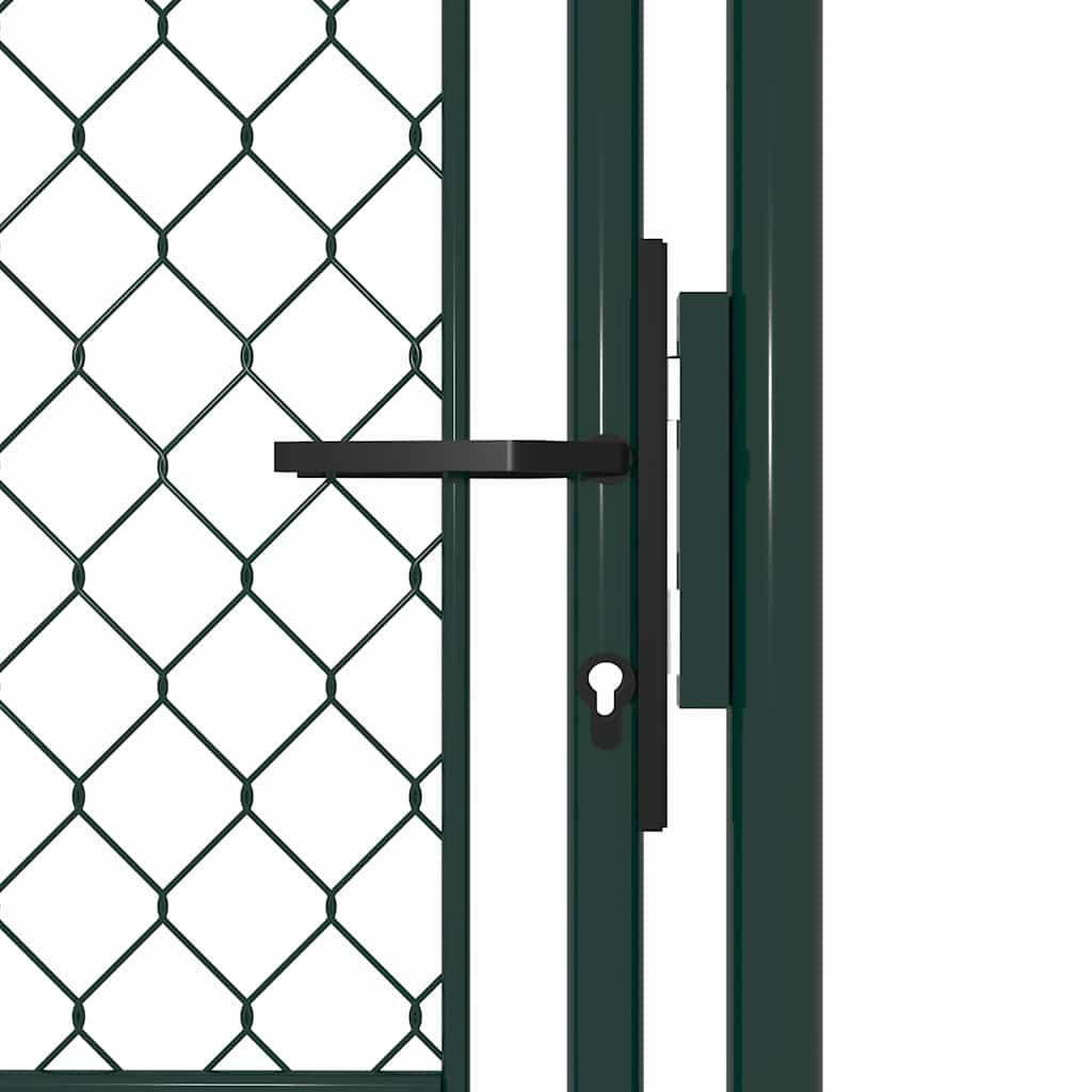 144404 vidaXL Garden Gate Steel 100x125 cm Green