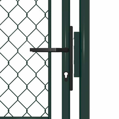 144405 vidaXL Garden Gate Steel 100x150 cm Green