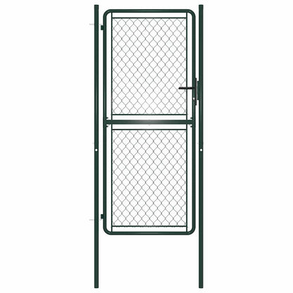 144406 vidaXL Garden Gate Steel 100x175 cm Green