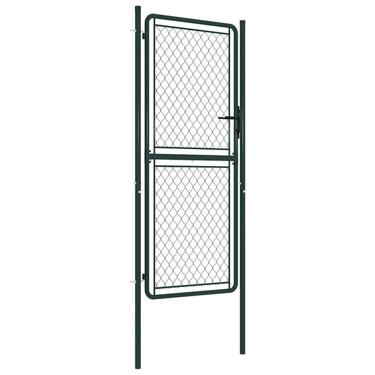 144406 vidaXL Garden Gate Steel 100x175 cm Green