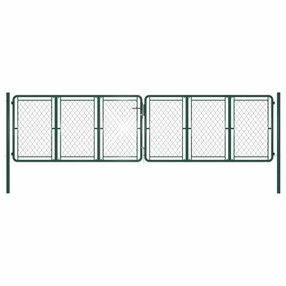 Garden Gate Steel 400x100 cm Green