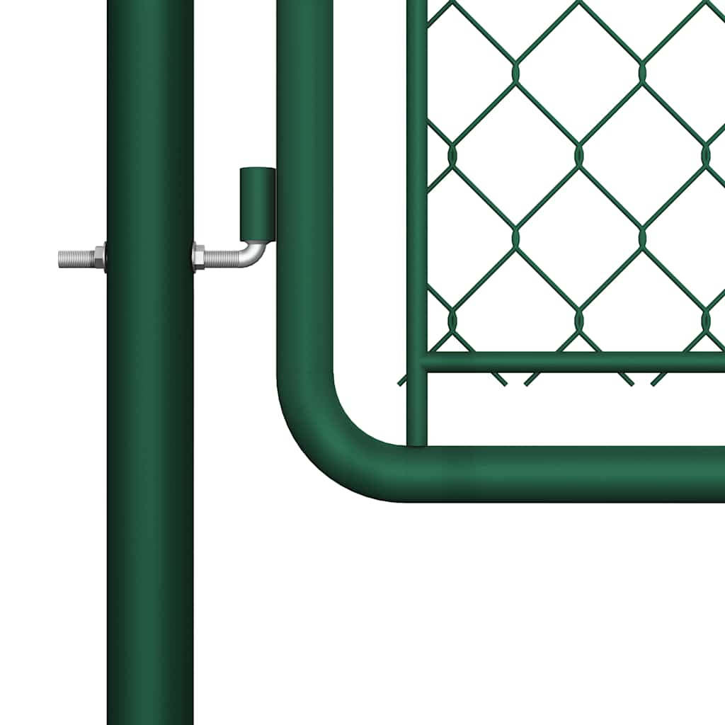 144445 vidaXL Garden Gate Steel 400x100 cm Green