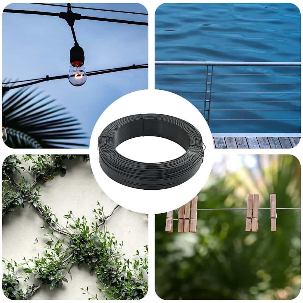 Fence Binding Wire 250 m 0.9/1.4 mm Steel Anthracite