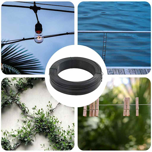 144481 vidaXL Fence Binding Wire 250 m 2,3/3,8 mm Steel Anthracite