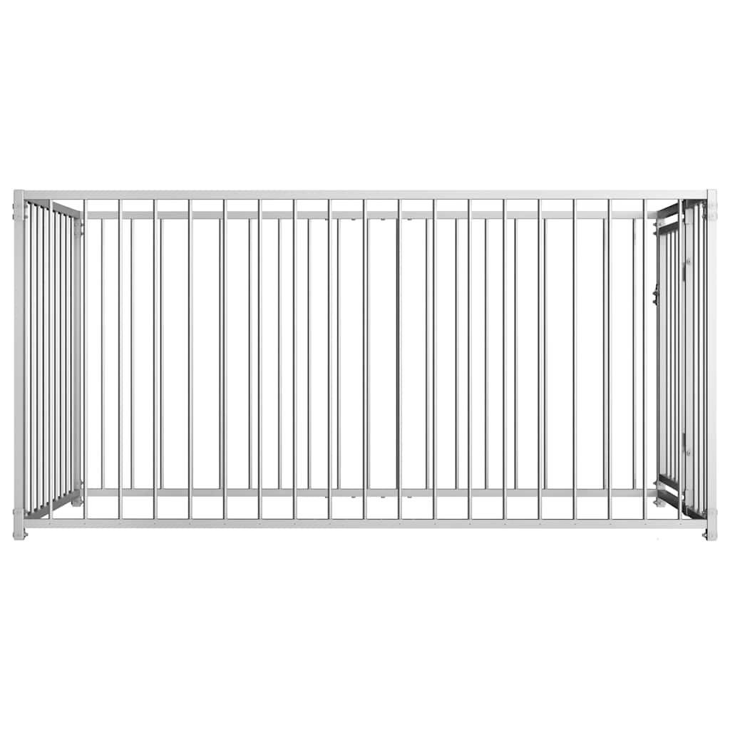 Dog Kennel | Silver | Steel | Medium | Durable | Dog Kennel | Rectangular