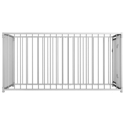 Dog Kennel | Silver | Steel | Medium | Durable | Dog Kennel | Rectangular
