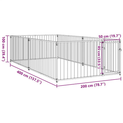 Outdoor Dog Kennel 200x400x100 cm