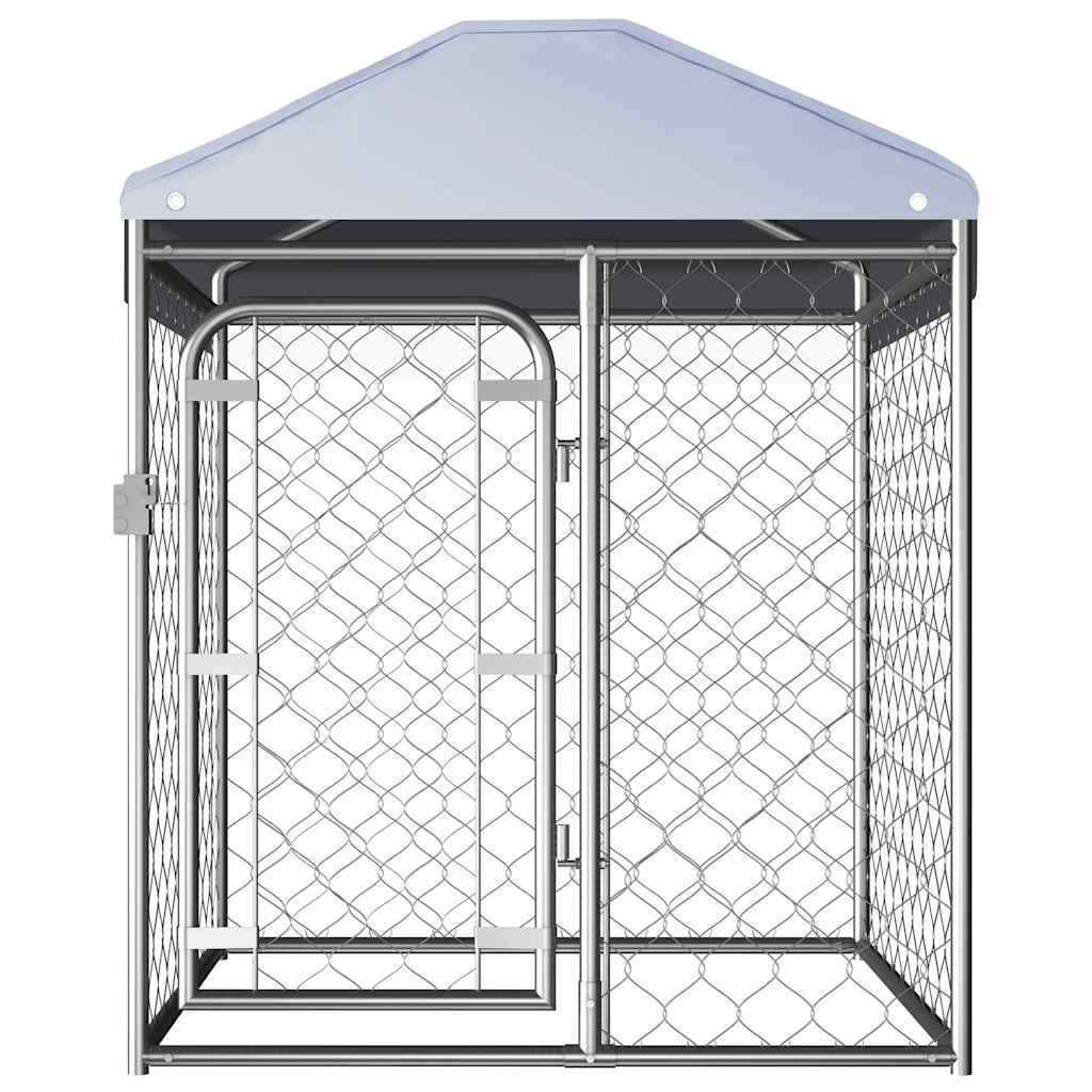 144491 vidaXL Outdoor Dog Kennel with Roof 100x100x125 cm