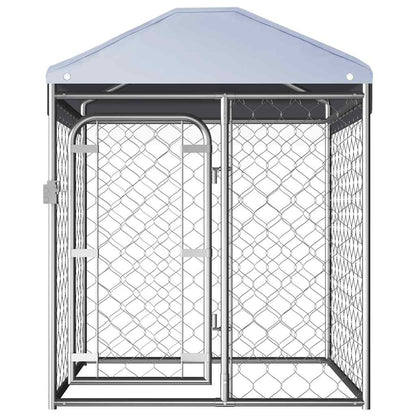 144491 vidaXL Outdoor Dog Kennel with Roof 100x100x125 cm