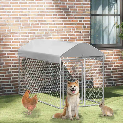 Outdoor Dog Kennel with Roof 200x100x125 cm