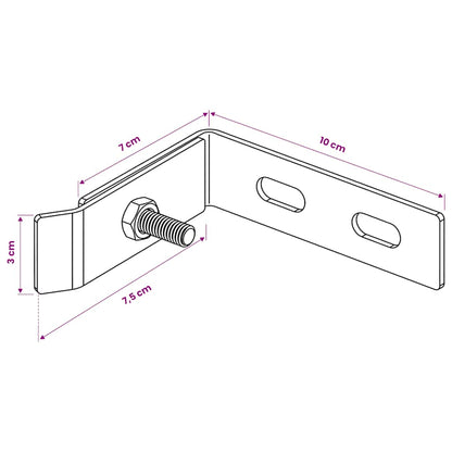Wall Corner Connector 10 Sets Anthracite