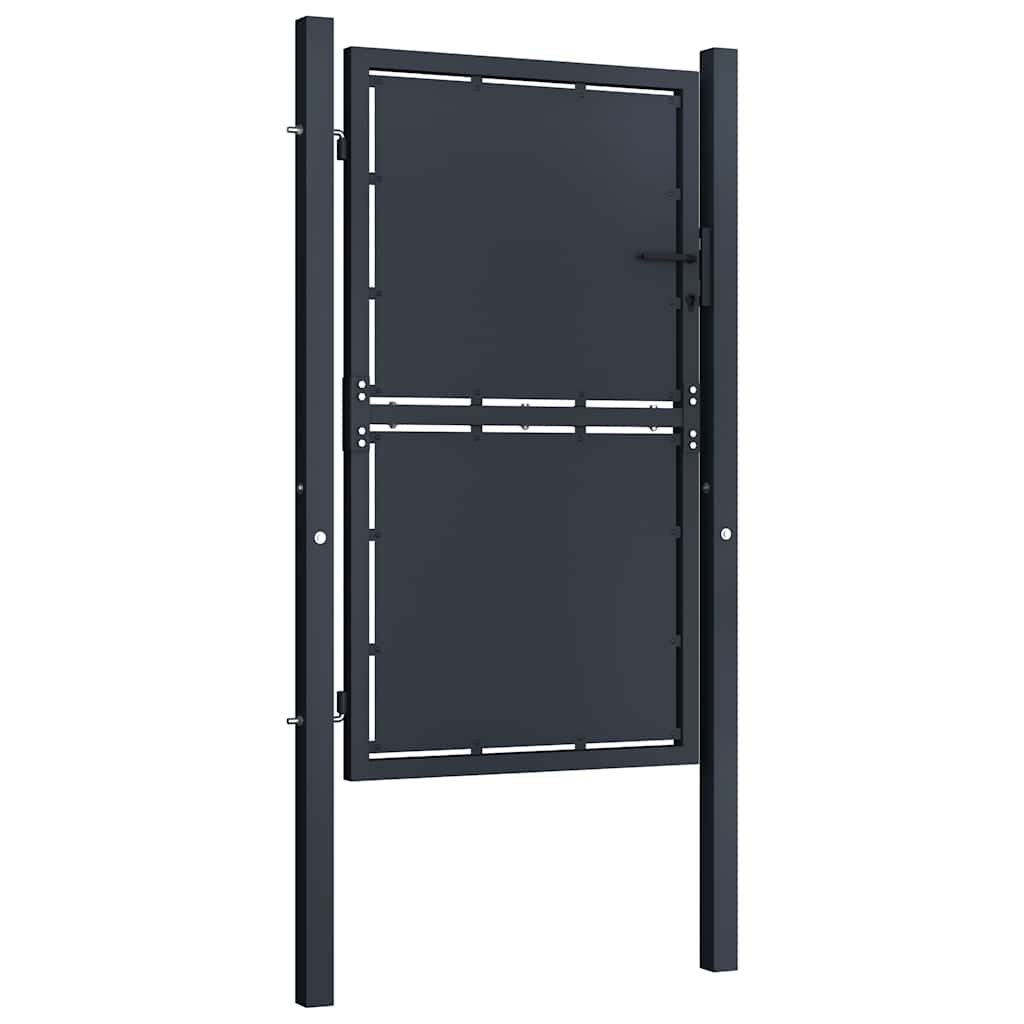 Garden Gate Steel 100x200 cm Anthracite