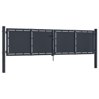 Garden Gate Steel 300x75 cm Anthracite