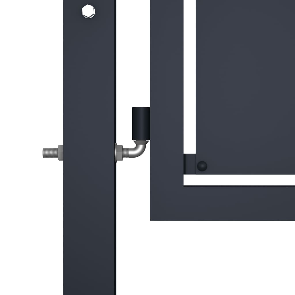 Garden Gate Steel 300x75 cm Anthracite