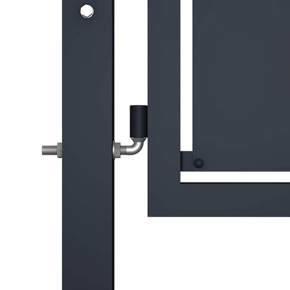 144523 vidaXL Garden Gate Steel 300x75 cm Anthracite