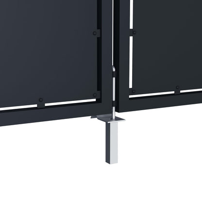 Garden Gate Steel 300x75 cm Anthracite