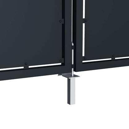 144523 vidaXL Garden Gate Steel 300x75 cm Anthracite