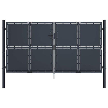 144527 vidaXL Garden Gate Steel 300x175 cm Anthracite