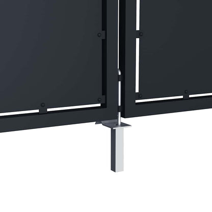 144527 vidaXL Garden Gate Steel 300x175 cm Anthracite