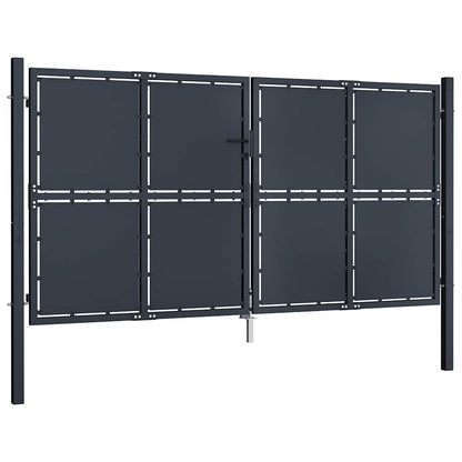Garden Gate Steel 300x200 cm Anthracite