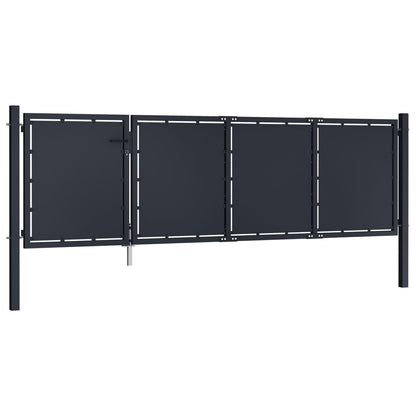 Garden Gate Steel 350x75 cm Anthracite