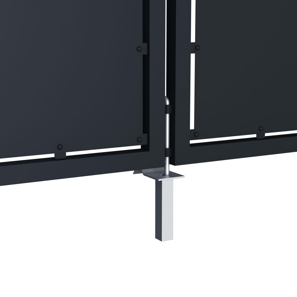 Garden Gate Steel 350x75 cm Anthracite