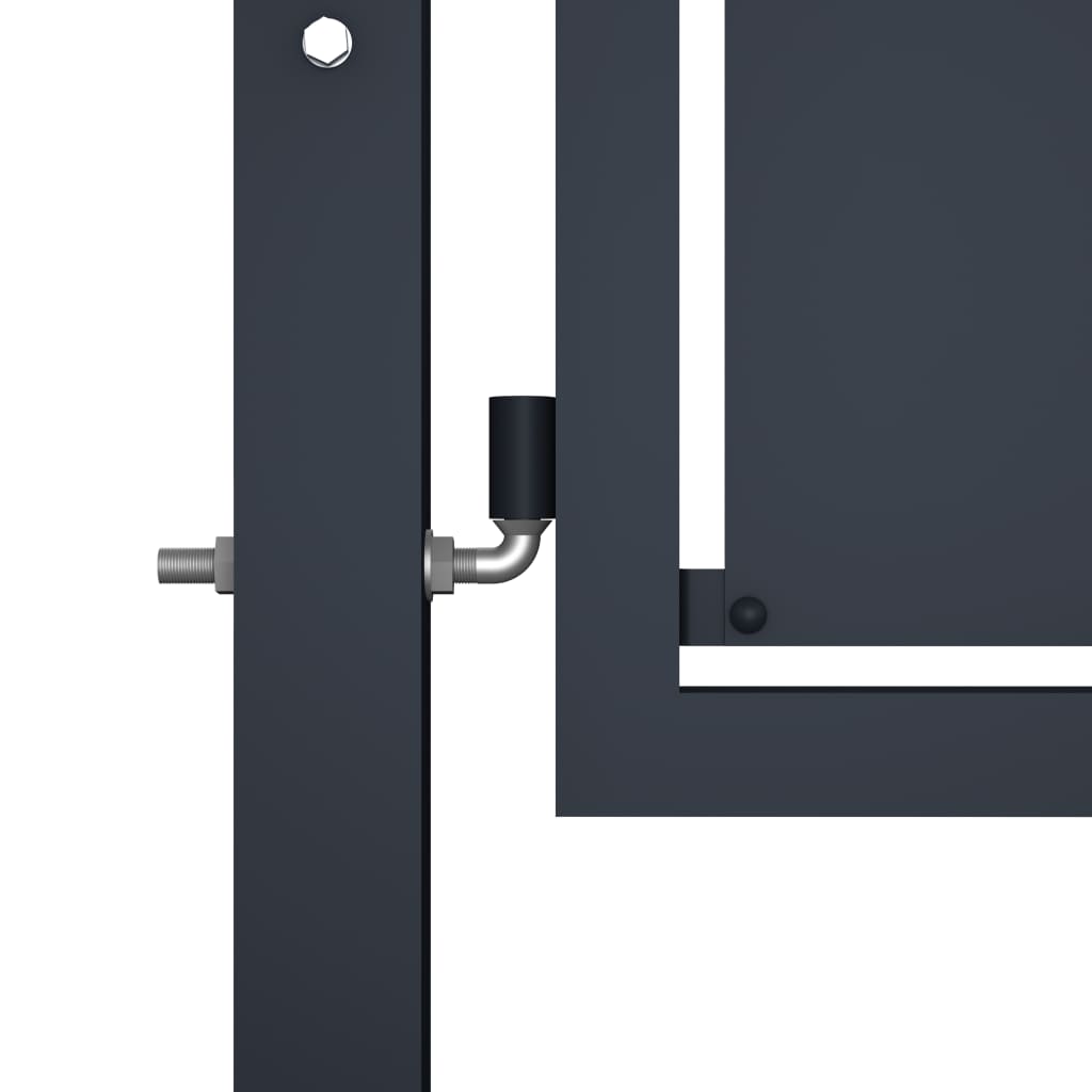Garden Gate Steel 350x100 cm Anthracite