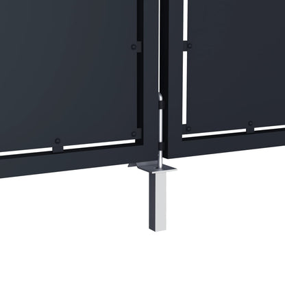 Garden Gate Steel 350x100 cm Anthracite