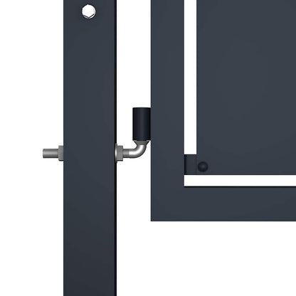 144537 vidaXL Garden Gate Steel 350x125 cm Anthracite