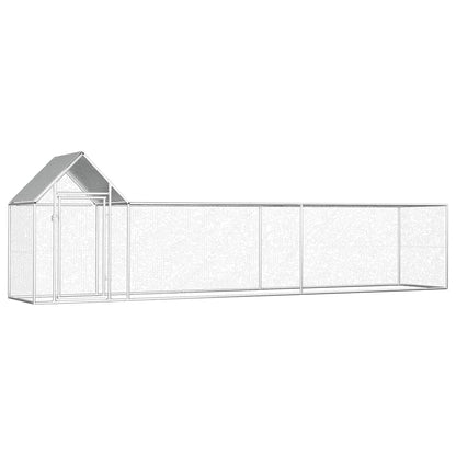 144555 vidaXL Chicken Coop 5x1x1,5 m Galvanised Steel