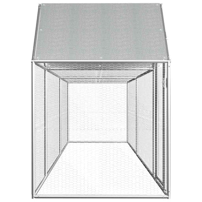 144555 vidaXL Chicken Coop 5x1x1,5 m Galvanised Steel