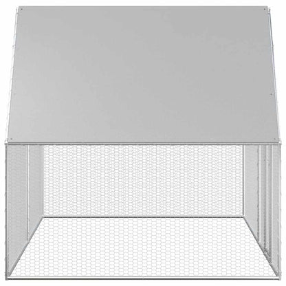 Chicken Coop 4x2x2 m Galvanised Steel
