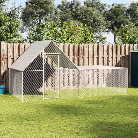 Chicken Coop | Silver | Galvanised Steel | Large | Chicken Coop