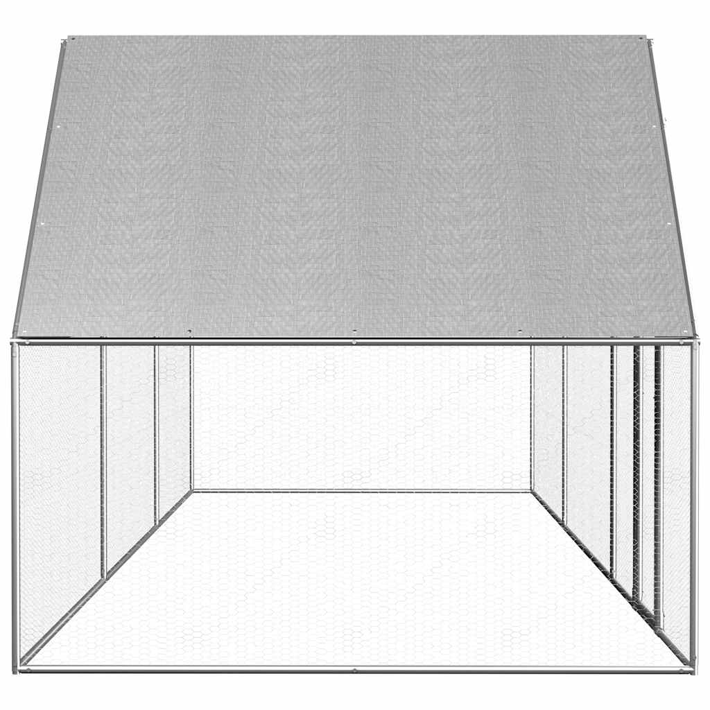 144557 vidaXL Chicken Coop 6x2x2 m Galvanised Steel
