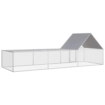 Chicken Coop 6x2x2 m Galvanised Steel