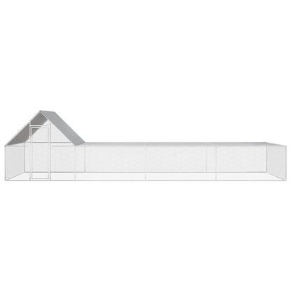 Chicken Coop 8x2x2 m Galvanised Steel