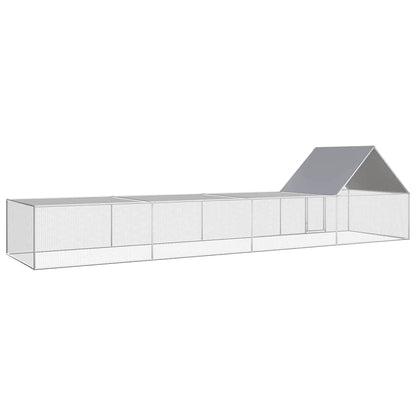 Chicken Coop 8x2x2 m Galvanised Steel