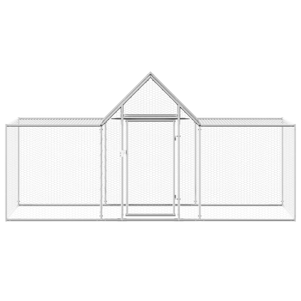 Chicken Coop 3x1x1.5 m Galvanised Steel