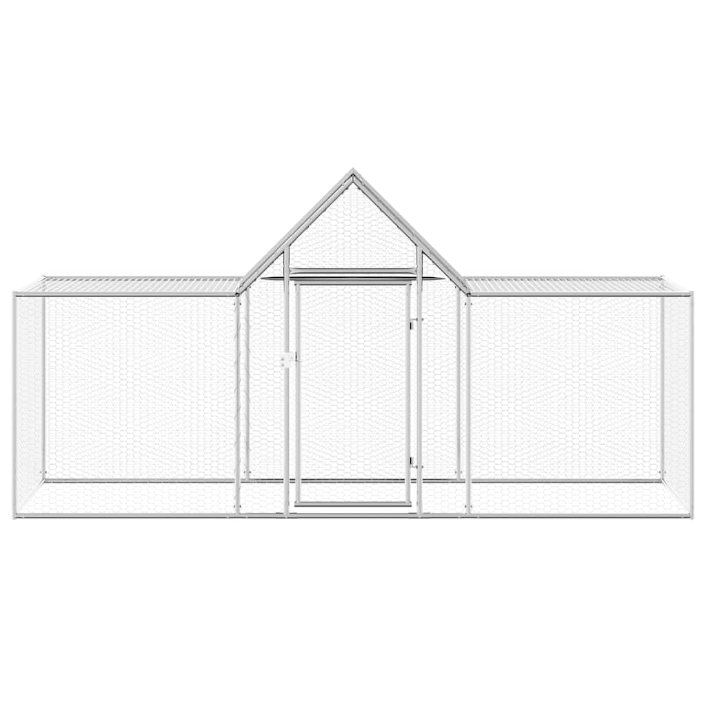 144559 vidaXL Chicken Coop 3x1x1,5 m Galvanised Steel