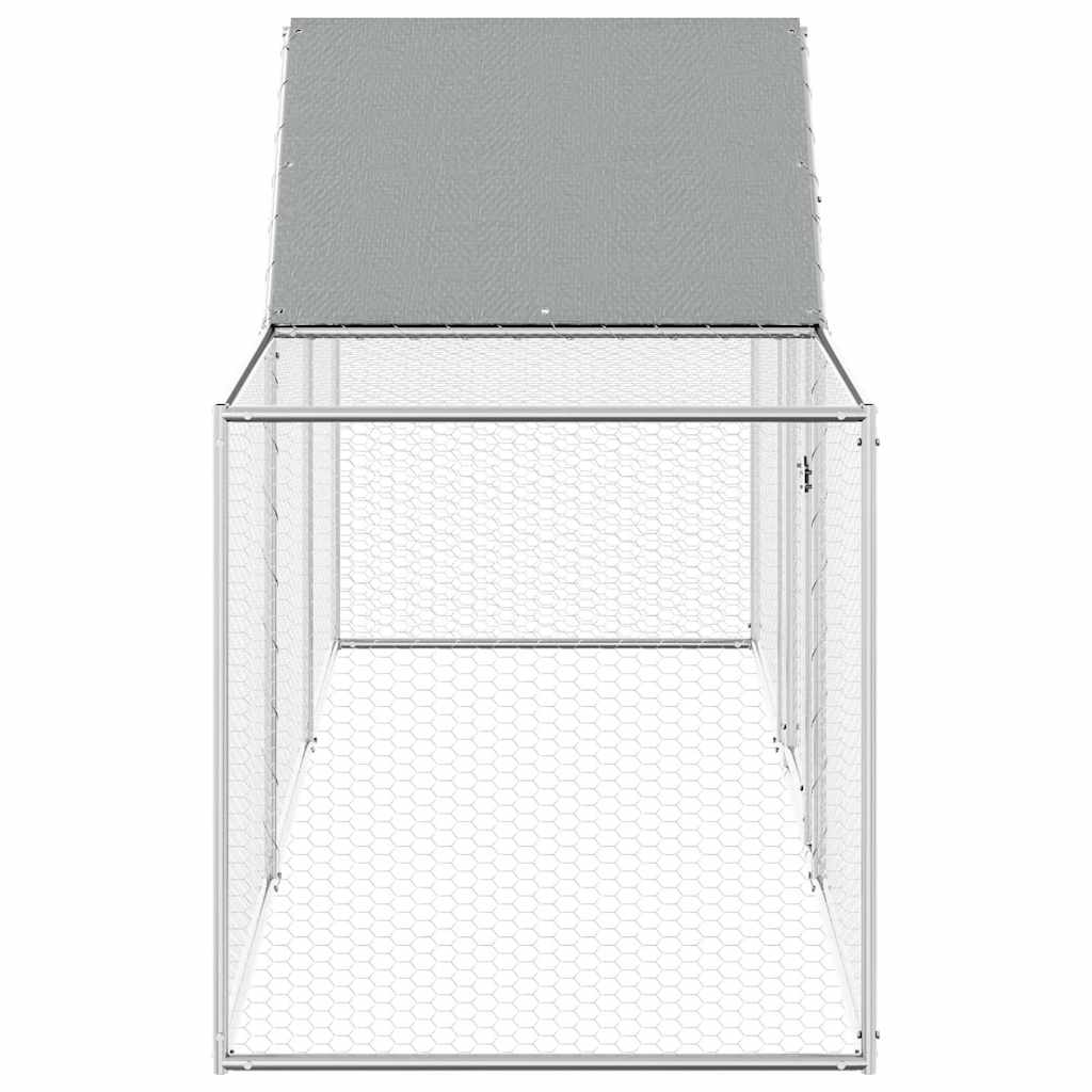 144559 vidaXL Chicken Coop 3x1x1,5 m Galvanised Steel