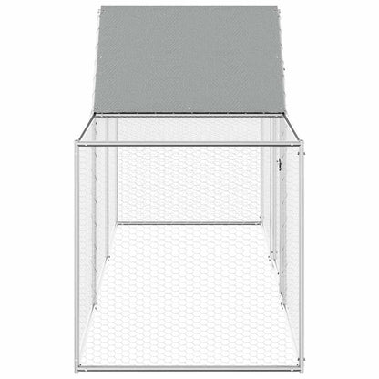 144559 vidaXL Chicken Coop 3x1x1,5 m Galvanised Steel